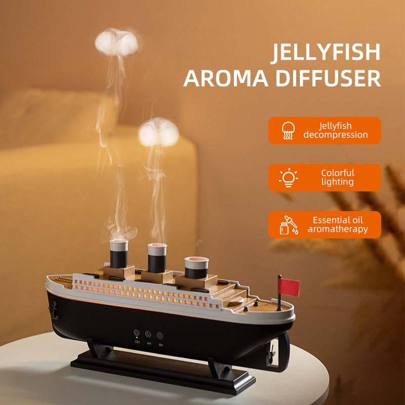 🚢✨ Steamship LED Aromatherapy Diffuser