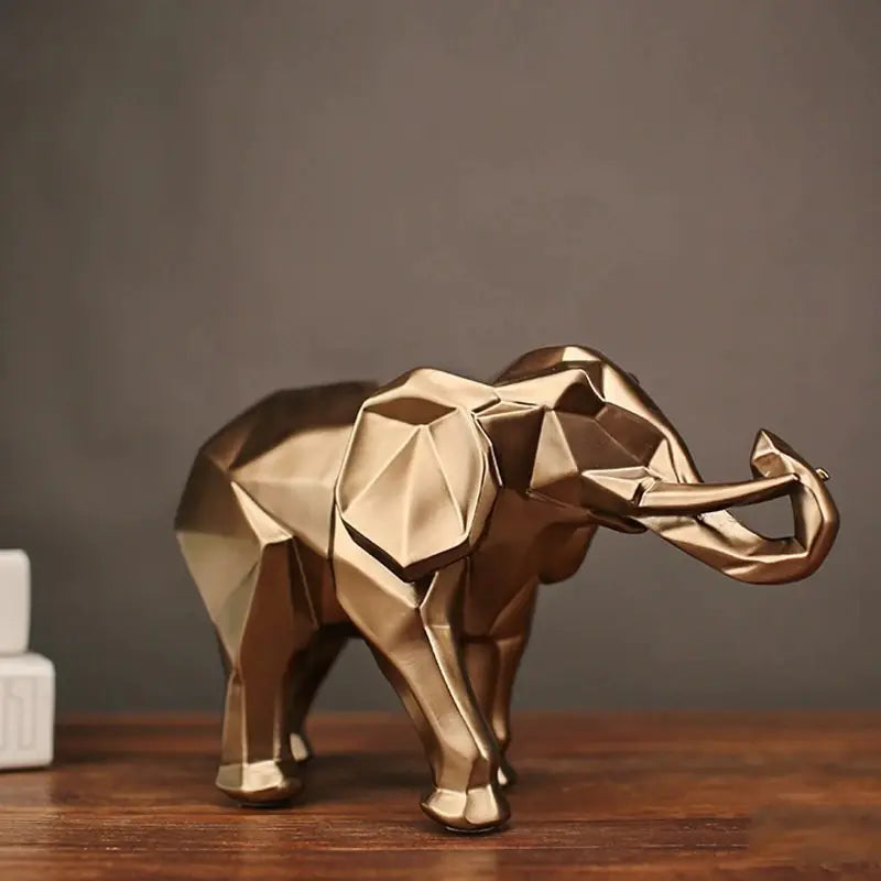 Geometric Elephant Sculpture