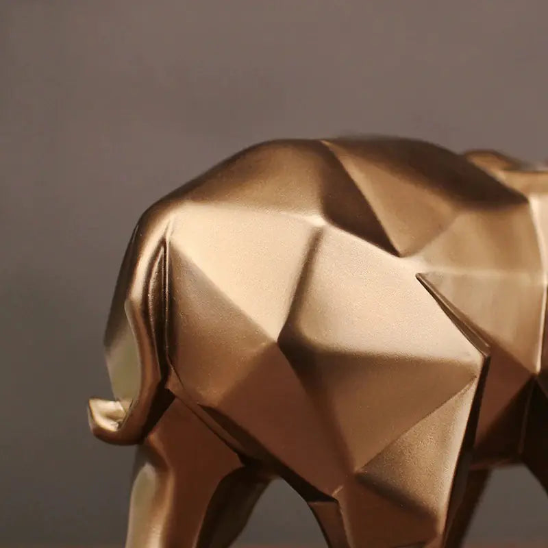 Geometric Elephant Sculpture