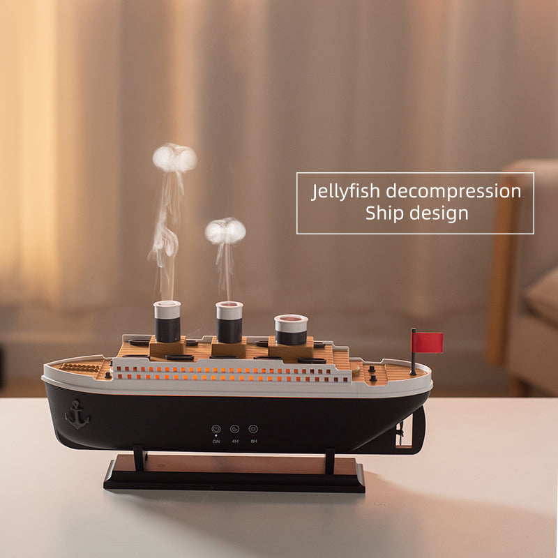 🚢✨ Steamship LED Aromatherapy Diffuser