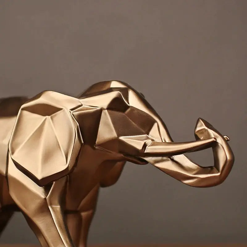 Geometric Elephant Sculpture