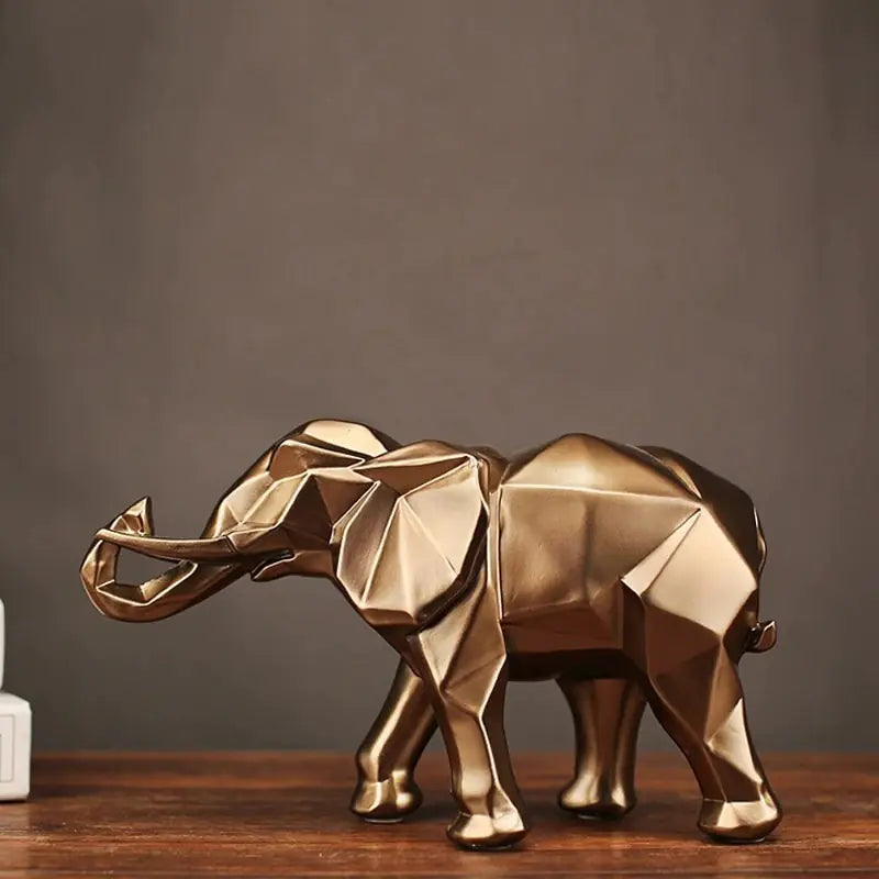 Geometric Elephant Sculpture