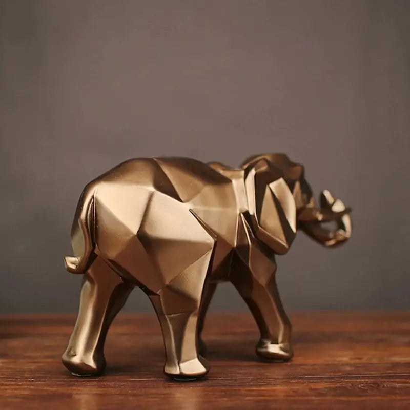 Geometric Elephant Sculpture